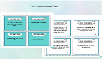 Preview of SEL Problem Solving Task Cards and Bell Ringers 