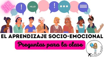 Preview of SEL Question Prompts: Aprendizaje Socioemocional Preguntas para la Clase