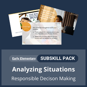 Preview of SEL Resource Pack: 'Analyzing situations' Pack for Early Elementary