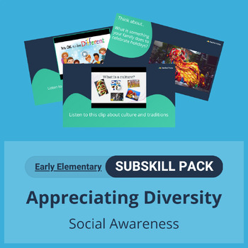 Preview of SEL Resource Pack: 'Appreciating diversity' for Early Elementary