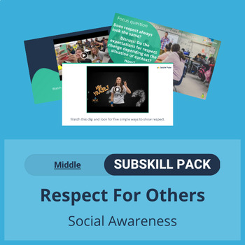 Preview of SEL Resource Pack: 'Respect for others' Pack for Middle