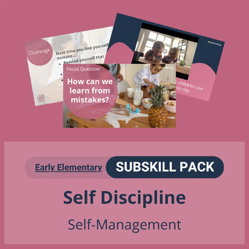 Preview of SEL Resource Pack: 'Self discipline' Pack for Early Elementary