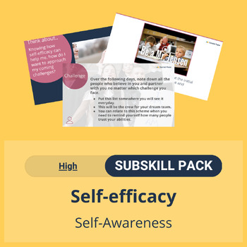 Preview of SEL Resource Pack: 'Self-efficacy' Pack for High