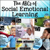 SEL Skills ABC Alphabet Posters - Print and Cursive Social