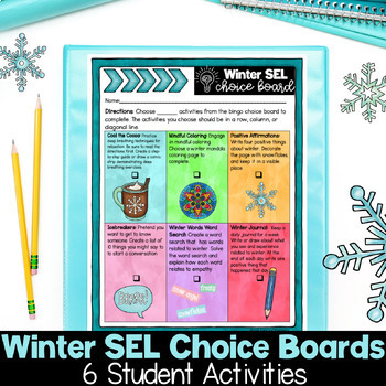 Preview of January Winter SEL Skills Choice Boards