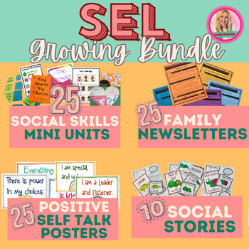 Preview of SEL Bundle: Activities, Printables, Worksheets, Social Stories, Parent Handouts