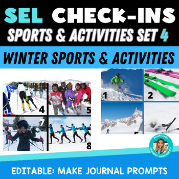 Preview of SEL Social Emotional Checkins SPORTS & ACTIVITIES Set 4  | WINTER ACTIVITIES