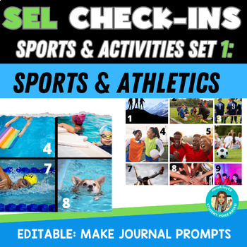 Preview of SEL Social Emotional Checkins SPORTS & ATHLETICS | set 1 PE, Gym, games ... 