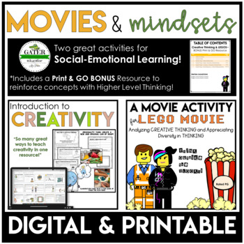 Preview of SEL Social Emotional Learning | Movie Theme | Growth Mindset BUNDLE | LEGO Movie