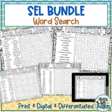 SEL Social Emotional Learning Word Search Puzzle Activity Bundle