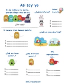 SEL Spanish resource - "Asi soy yo" form