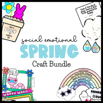 Preview of SEL Spring Crafts for Counseling | Social Emotional Learning Activities for Kids