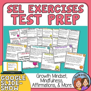 Preview of SEL State Test Prep Affirmations Mindfulness Practice Social Emotional Learning