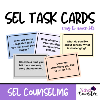 Preview of SEL Task Cards - Easy to Assemble