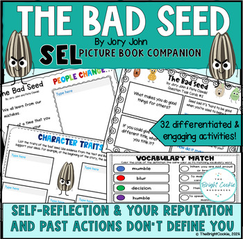 Preview of The Bad Seed Book Companion Activities | SEL Read Aloud for Elementary | No Prep