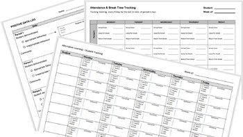Preview of SEL - Tracking Sheets - Alternative Learning - Behaviour