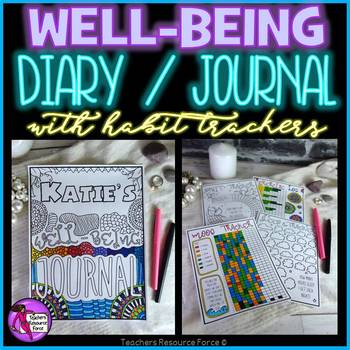 Preview of 2024 Goal Setting SEL Well Being Mental Health Printable and Digital Journal