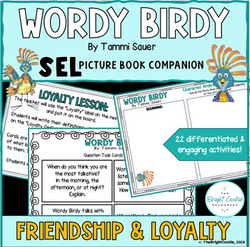 Preview of Wordy Birdy - Picture Book Activities for Elementary Social Emotional Learning