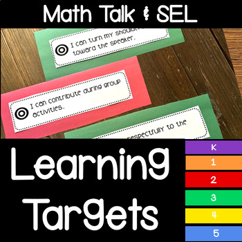 Preview of SEL and Math Talk Learning Targets