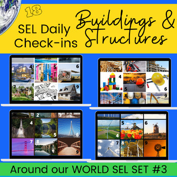 Preview of SEL check-ins: How are you? BUILDINGS & STRUCTURES,  Around the WORLD set 3