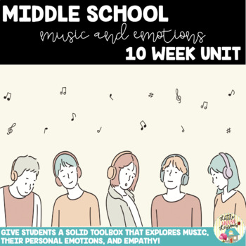 Preview of SEL for Middle School Music BUNDLE - Social Emotional Learning