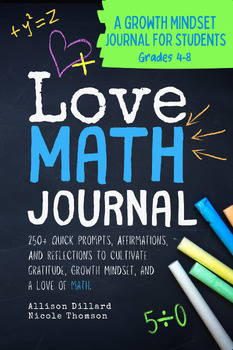 Preview of SEL in Math - Love Math Journal for Gr 4-8 - Prompts, Reflection, & Inspiration