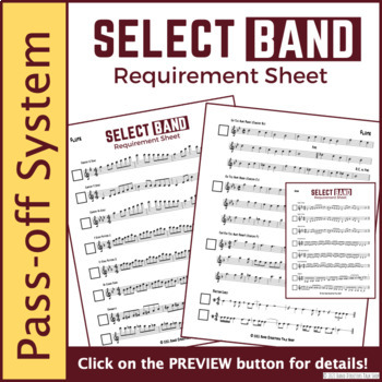 Preview of SELECT BAND Scale & Technique Sheets with Motivational Program