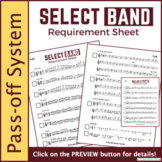 SELECT BAND Scale & Technique Sheets with Motivational Program