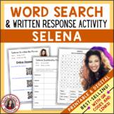 SELENA Music Word Search and Biography Research Activity W