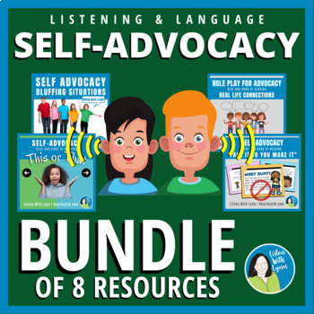 Preview of SELF-ADVOCACY BUNDLE of Activities & Lessons for Students with Hearing Loss DHH