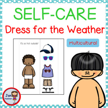 Preview of SELF CARE PRESCHOOL I Dress for the Weather  Worksheets Activities