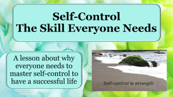 Preview of SELF-CONTROL EMOTIONAL REGULATION Social-emotional SEL Lesson 5 vid No Prep