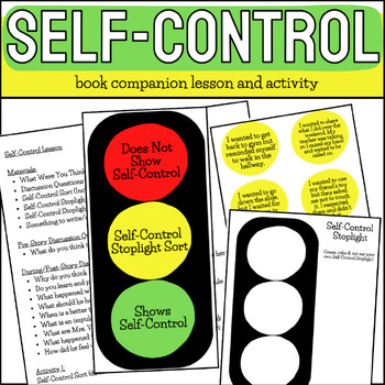 Preview of SELF CONTROL LESSON | Book Companion to pair with What Were You Thinking?