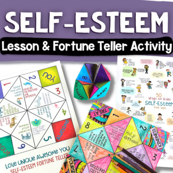 Preview of SELF-ESTEEM: School Counseling Game & Lesson *50 Ways to Build Self-Esteem!