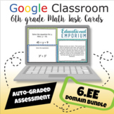 SELF-GRADING ⭐ 6th Grade EE Math Task Cards Bundle ⭐ Expre