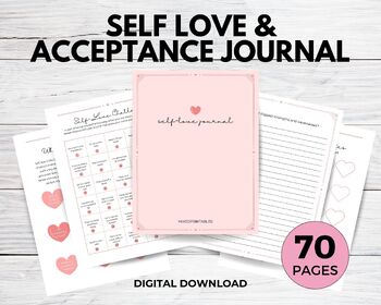 Preview of SELF LOVE and SELF ACCEPTANCE JOURNAL For Teenage Girls Growth Mindset