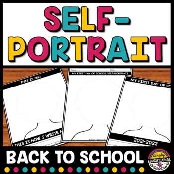 Preview of SELF PORTRAIT TEMPLATE FIRST DAY OF SCHOOL ACTIVITY KINDERGARTEN PRE-K COLORING