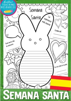 Preview of SEMANA SANTA / PASCUA - Spanish creative writing worksheets - Easter holidays