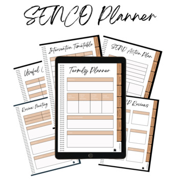 Preview of SENCO Digital Planner, Teacher Planner, Goodnotes planner, digital planner