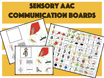 Preview of SENSORY : AAC Communication Board Featuring Boardmaker Symbols