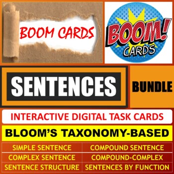 Preview of SENTENCES: BOOM CARDS - BUNDLE