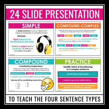 SENTENCE STRUCTURE TYPES: SIMPLE, COMPOUND, COMPLEX, COMPOUND-COMPLEX