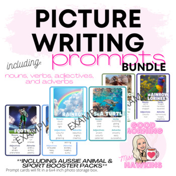 Preview of SENTENCE WRITING Picture Prompt Card BUNDLE 60 Cards!