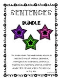 SENTENCES Bundle! - Kinds of Sentences, Sentence vs. Fragm