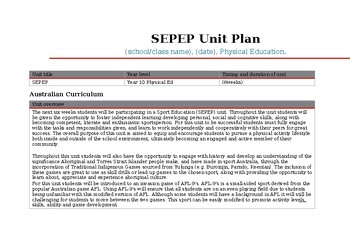 Preview of SEPEP UNIT PLAN