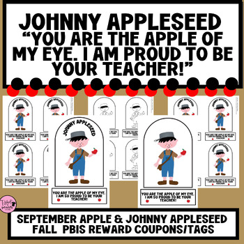 Preview of SEPTEMBER|FALL|JOHNNY APPLESEED|You Are The Apple Of My Eye|Encouragement Tags