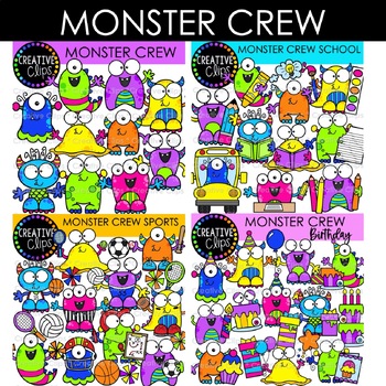 Preview of Monster Crew Clipart Bundle (Monster Clipart- Formerly Sept VIP 2023)