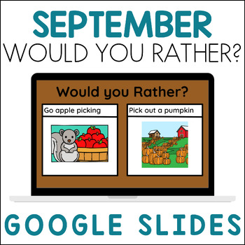 Preview of SEPTEMBER Would You Rather? | Google Slides | Icebreaker 