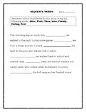 SEQUENCE WORDS WORKSHEET