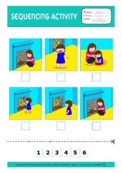 SEQUENCING ACTIVITY, DANGEROUS SITUATION, 6 pictures, sequence, ABA,ESL ...